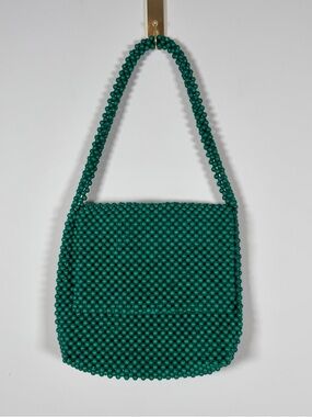 Cleobella Richie Bag NWT Emerald Green Boho Beaded Statement Resort Purse